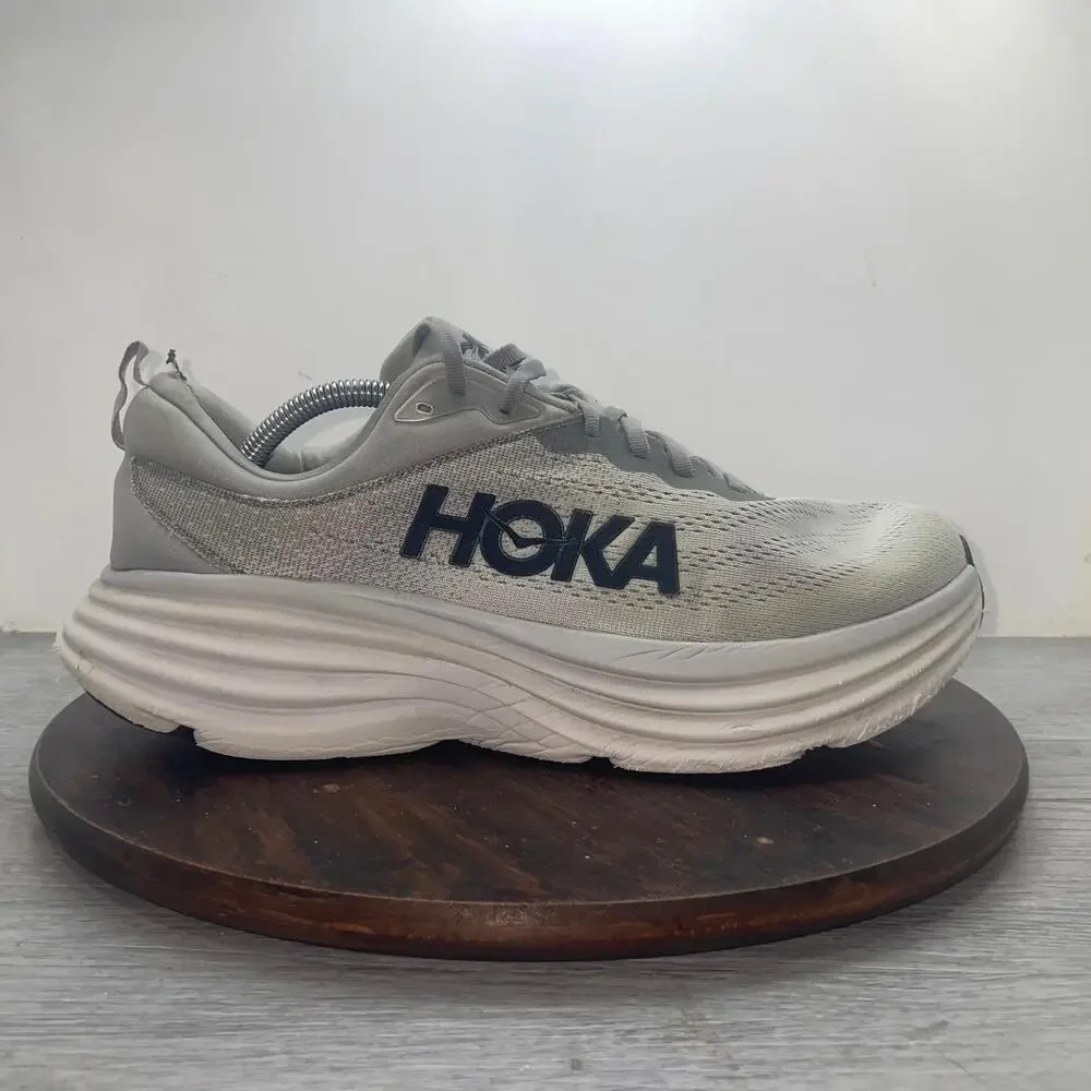 Hoka One One Bondi 8 Shark Grey Men’s Size 11 2E Wide Running Shoes 1127953-SHMS